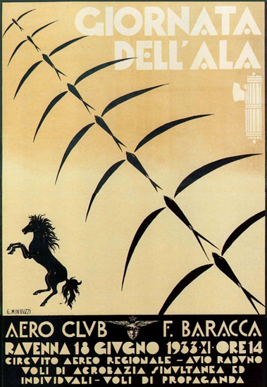 Giornata Dell Ala 1933 Ravenna Italia Italy | Vintage Ad and Cover Art 1891-1970