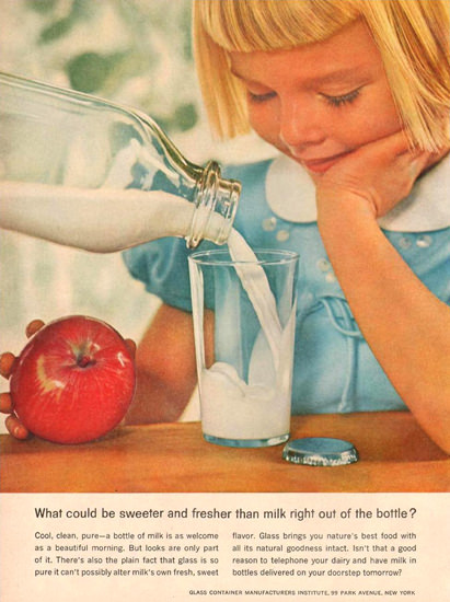 Glass Container Manufacturers Milk Girl 1957 | Vintage Ad and Cover Art 1891-1970