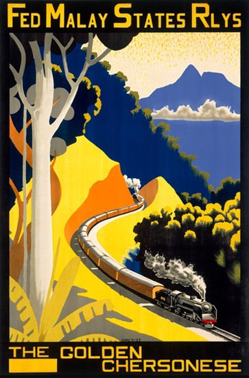 Golden Chersonese Federated Malay Railways | Vintage Travel Posters 1891-1970