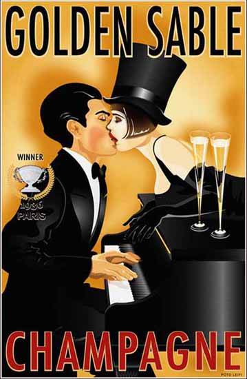 Golden Sable Champagne Ad 1936 Sex Appeal | Sex Appeal Vintage Ads and Covers 1891-1970