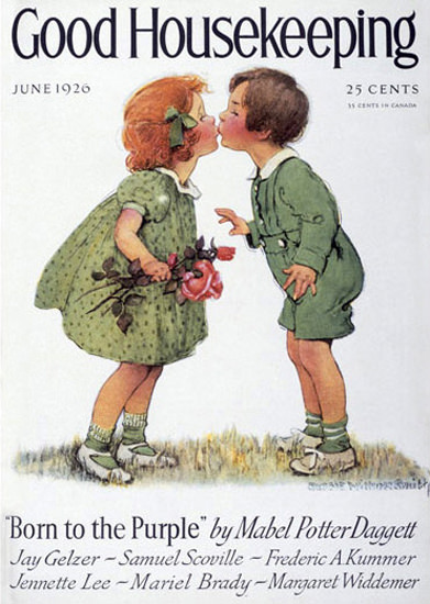 Good Housekeeping Copyright 1926 The First Kiss | Vintage Ad and Cover Art 1891-1970