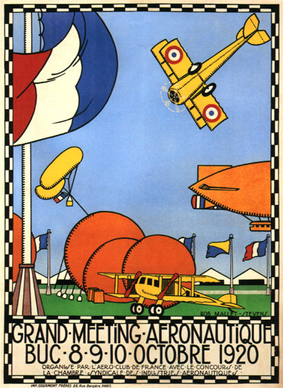 Grand Meeting Aeronautique 1920 Buc France | Vintage Ad and Cover Art 1891-1970