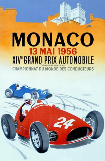 Grand Prix Automobile Monaco 1956 J Ramel B | Vintage Ad and Cover Art 1891-1970