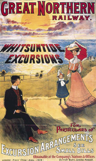 Great Northern RW Whitsuntide Excursions 1904 | Vintage Travel Posters 1891-1970