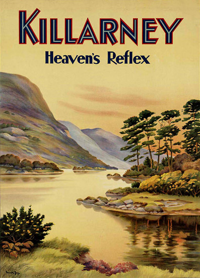 Great Southern Killarney Ireland Heavens Reflex | Vintage Travel Posters 1891-1970