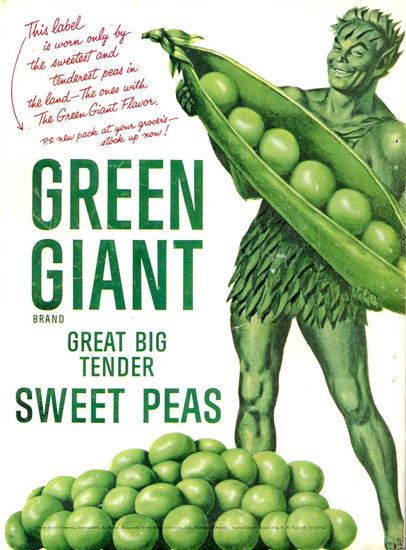 Green Giant Peas 1955 | Vintage Ad and Cover Art 1891-1970