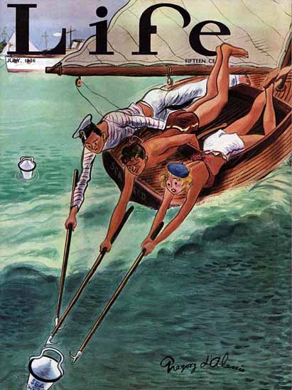 Gregory dAlessio Life Humor Magazine 1936-07 Copyright | Life Magazine Graphic Art Covers 1891-1936