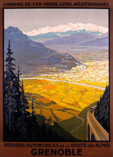 Grenoble Route Des Alpes Roger Broders | Vintage Travel Posters 1891-1970