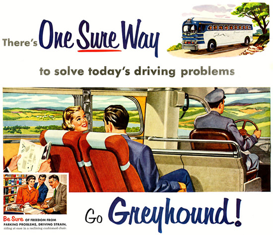 Greyhound The Couple 1953 | Vintage Travel Posters 1891-1970