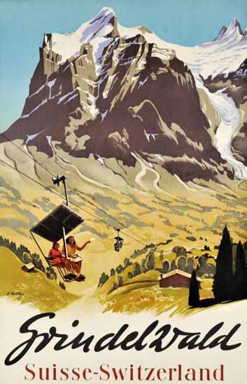 Grindelwald Suisse Switzerland Poster | Vintage Travel Posters 1891-1970