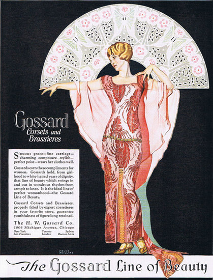 Grossard Line Of Beauty Brassieres Lingerie | Sex Appeal Vintage Ads and Covers 1891-1970
