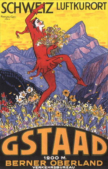 Gstaad Berner Oberland Luftkurort 1924 | Vintage Travel Posters 1891-1970