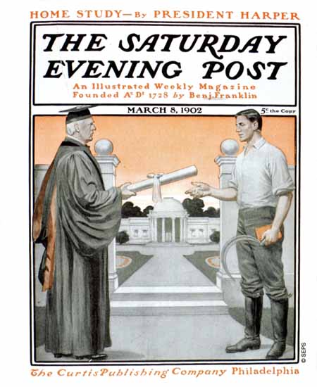 Guernsey Moore Cover Artist Saturday Evening Post 1902_03_08 | The Saturday Evening Post Graphic Art Covers 1892-1930
