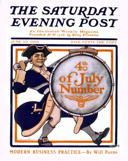 Guernsey Moore Saturday Evening Post 4th of July 1906_06_30 | The Saturday Evening Post Graphic Art Covers 1892-1930