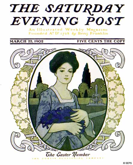 Guernsey Moore Saturday Evening Post Easter 1902_03_22 | The Saturday Evening Post Graphic Art Covers 1892-1930