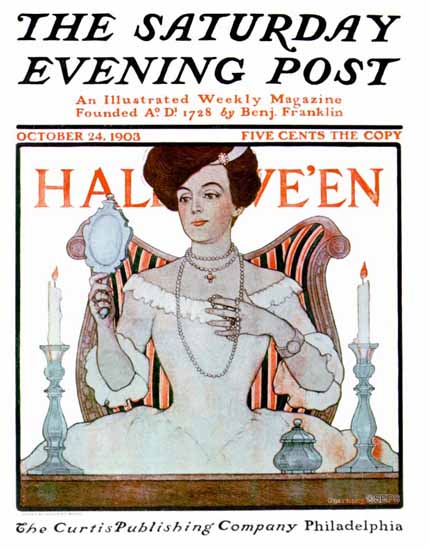 Guernsey Moore Saturday Evening Post Halloween 1903_10_24 | The Saturday Evening Post Graphic Art Covers 1892-1930