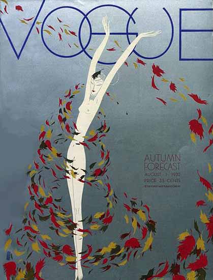 Guillermo Bolin Vogue Cover 1932-08-01 Copyright | Vogue Magazine Graphic Art Covers 1902-1958