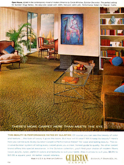 Gulistan Carpet 1965 | Vintage Ad and Cover Art 1891-1970