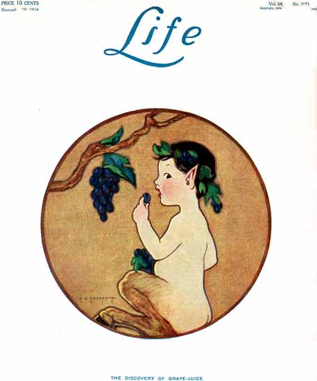 HG Spearman Life Humor Magazine 1914-11-19 Copyright | Life Magazine Graphic Art Covers 1891-1936