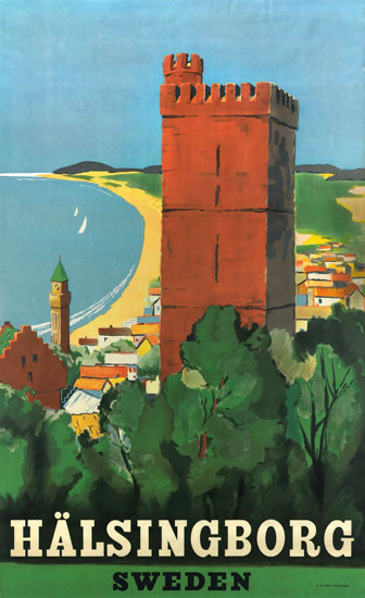 Haelsingborg Sweden 1930s | Vintage Travel Posters 1891-1970
