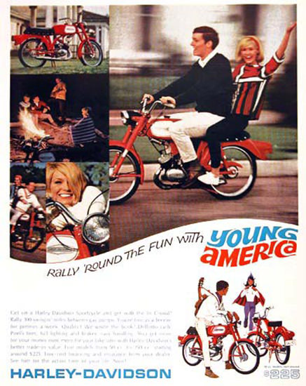 Harley-Davidson Sportcycle 1966 Young America | Vintage Travel Posters 1891-1970
