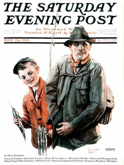 Harold Brett Saturday Evening Post Cover Art 1919_05_24 | The Saturday Evening Post Graphic Art Covers 1892-1930