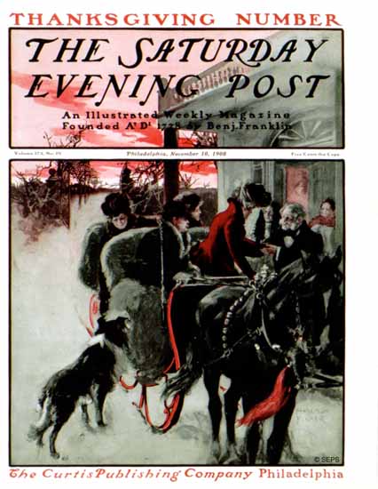 Harrison Fisher Artist Saturday Evening Post 1900_11_10 | The Saturday Evening Post Graphic Art Covers 1892-1930