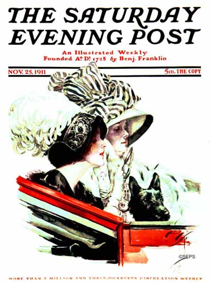Harrison Fisher Cover Artist Saturday Evening Post 1911_11_25 | The Saturday Evening Post Graphic Art Covers 1892-1930