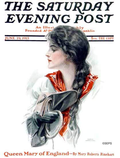Harrison Fisher Cover Artist Saturday Evening Post 1915_06_19 | The Saturday Evening Post Graphic Art Covers 1892-1930