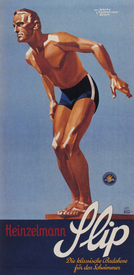 Heinzelmann Slip Klassische Badehose | Sex Appeal Vintage Ads and Covers 1891-1970