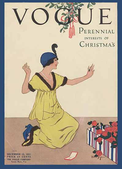 Helen Dryden Vogue Cover 1911-12-15 Copyright | Vogue Magazine Graphic Art Covers 1902-1958