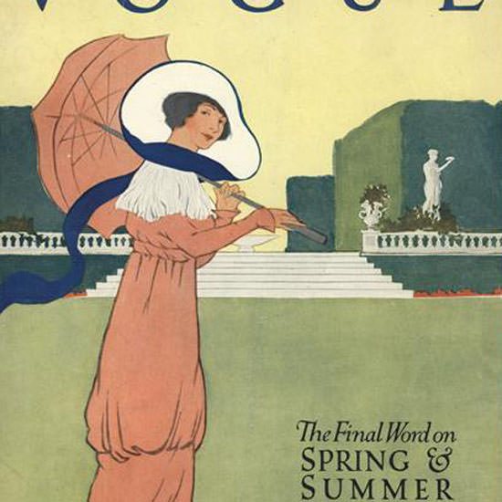 Helen Dryden Vogue Cover 1912-04-15 Copyright crop | Best of 1891-1919 Ad and Cover Art