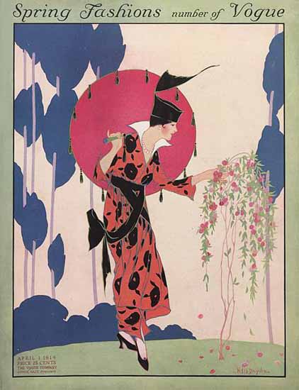 Helen Dryden Vogue Cover 1914-04-01 Copyright | Vogue Magazine Graphic Art Covers 1902-1958