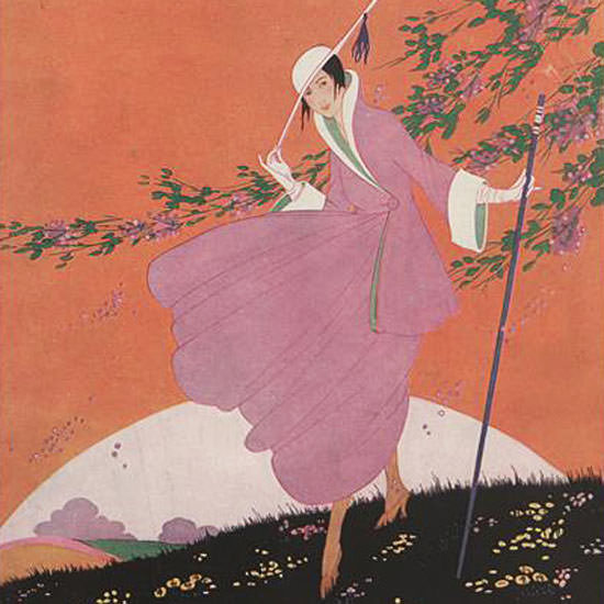 Helen Dryden Vogue Cover 1916-03-01 Copyright crop | Best of Vintage Cover Art 1900-1970