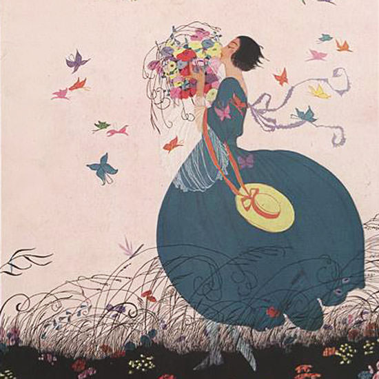 Helen Dryden Vogue Cover 1916-07-15 Copyright crop | Best of Vintage Cover Art 1900-1970