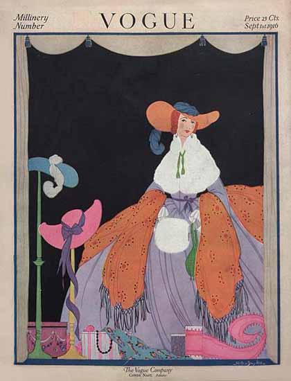 Helen Dryden Vogue Cover 1916-09-01 Copyright | Vogue Magazine Graphic Art Covers 1902-1958