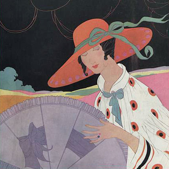 Helen Dryden Vogue Cover 1917-02-15 Copyright crop | Best of 1891-1919 Ad and Cover Art