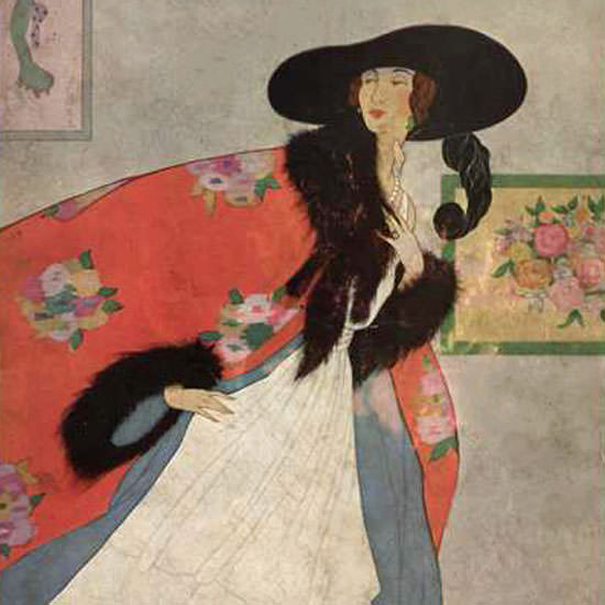 Helen Dryden Vogue Cover 1917-10-01 Copyright crop | Best of 1891-1919 Ad and Cover Art