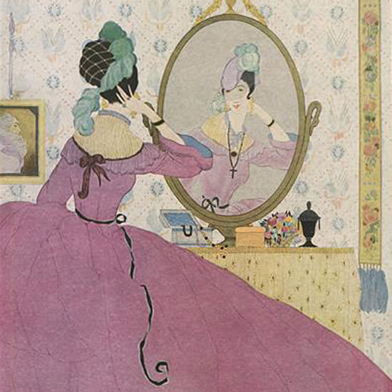 Helen Dryden Vogue Cover 1918-02-15 Copyright crop | Best of Vintage Cover Art 1900-1970
