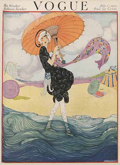 Helen Dryden Vogue Cover 1919-07-01 Copyright | Vogue Magazine Graphic Art Covers 1902-1958
