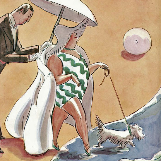 Helen E Hokinson The New Yorker 1928_07_28 Copyright crop | Best of Vintage Cover Art 1900-1970