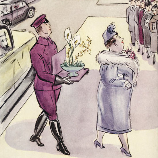 Helen E Hokinson The New Yorker 1940_03_16 Copyright crop | Best of Vintage Cover Art 1900-1970