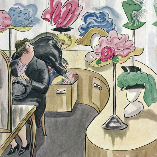 Helen E Hokinson The New Yorker 1948_04_17 Copyright crop | Best of Vintage Cover Art 1900-1970