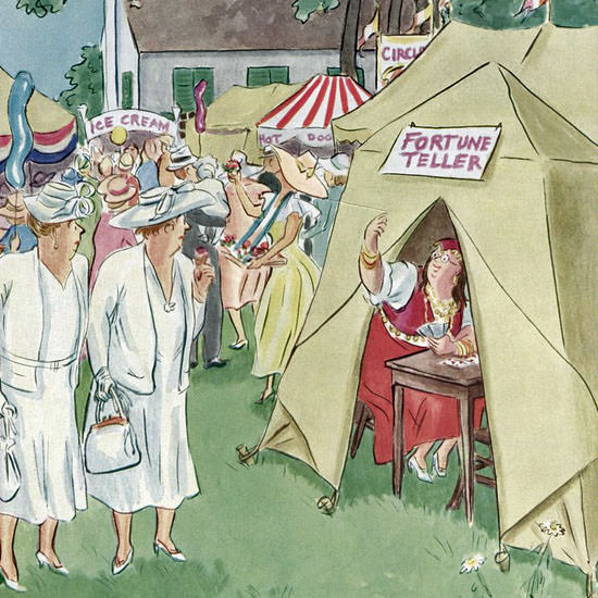 Helen E Hokinson The New Yorker 1950_06_10 Copyright crop | Best of 1950s Ad and Cover Art