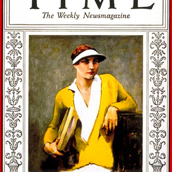 Helen Wills Time Magazine 1929-07 crop | Best of Vintage Cover Art 1900-1970