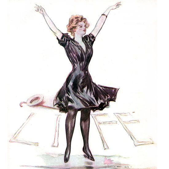 Henry Hutt Life Humor Magazine 1908-08-06 Copyright crop | Best of Vintage Cover Art 1900-1970