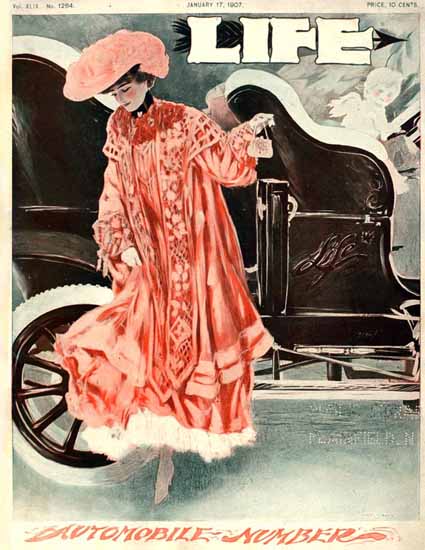 Henry Hutt Life Magazine Automobile Number 1907-01-17 Copyright | LIFE 1891-1936 Henry Hutt Life Magazine Automobile Number 1907-01-17 Copyright | Life Magazine Graphic Art Covers 1891-1936