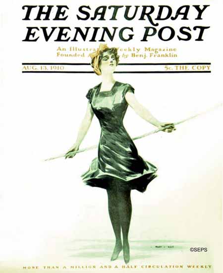 Henry Hutt Saturday Evening Post Cover 1910_08_13 | The Saturday Evening Post Graphic Art Covers 1892-1930