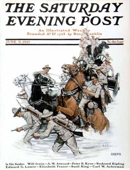Henry J Soulen Saturday Evening Post Cover 1917_06_09 | The Saturday Evening Post Graphic Art Covers 1892-1930