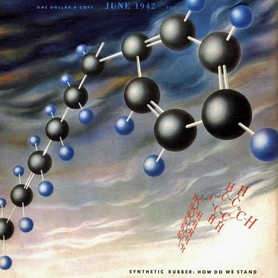 Herbert Bayer Fortune Magazine June 1942 Copyright crop | Best of 1940s Ad and Cover Art
